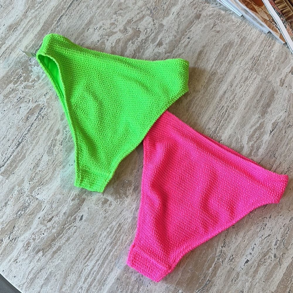PACSUN HIGH WAISTED BIKINI BOTTOMS🩷💚✨ - Picture 3 of 5